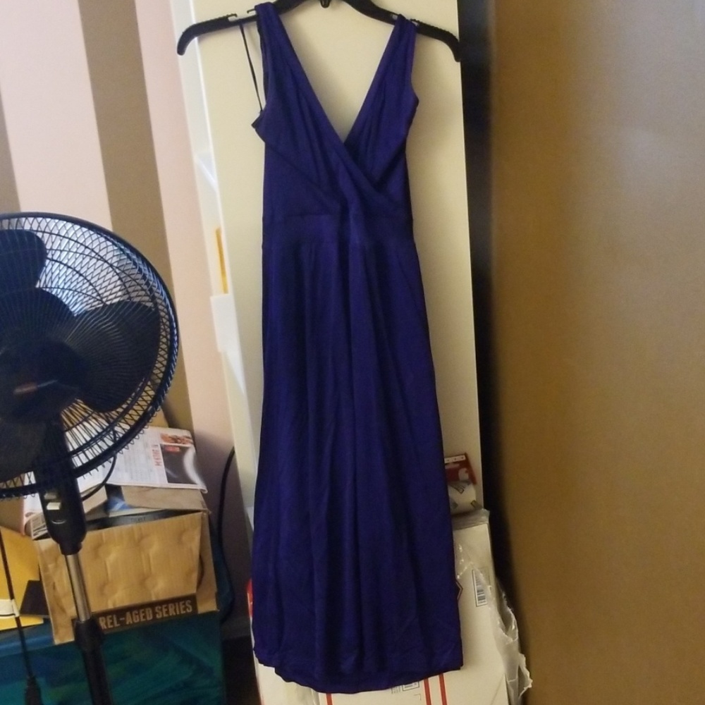 CLOSING FEB 10! Blue halter midi dress